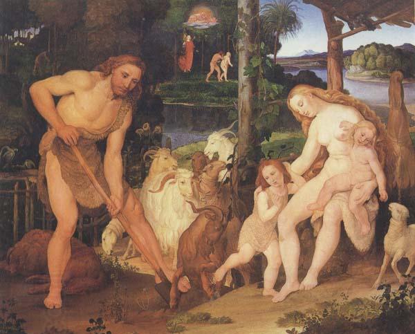 Johann anton ramboux Adam and Eve after Expulsion from Eden (mk45)